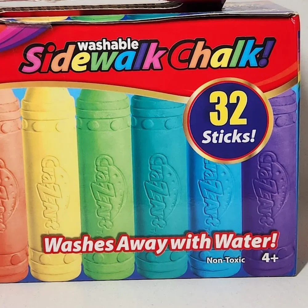 NEW Washable Sidewalk chalk 32 count school supplies preschool Montessori
